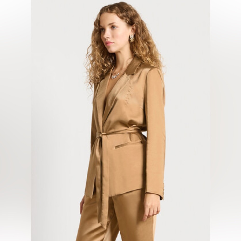 Sam Edelman Gold Lyra Blazer - Size M - Picture 2 of 13